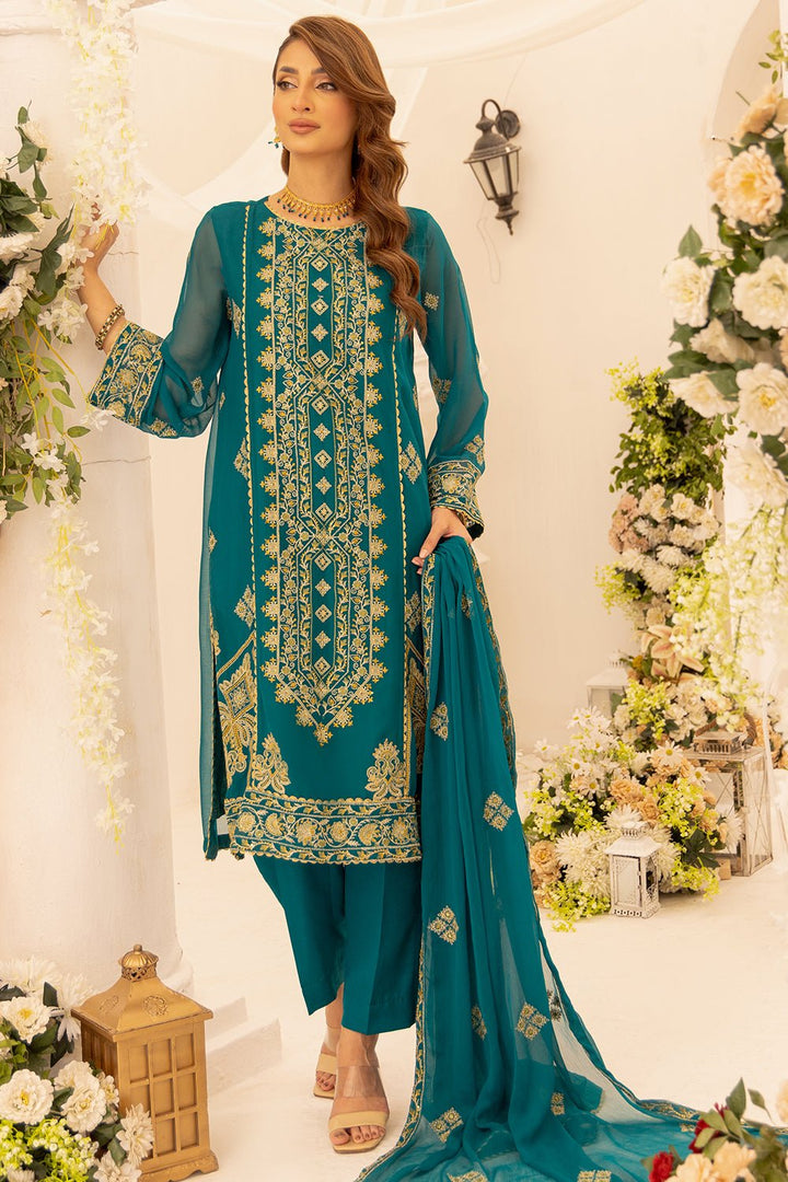 3 Pc Printed Chiffon Stitched Suit - Prime Point Store