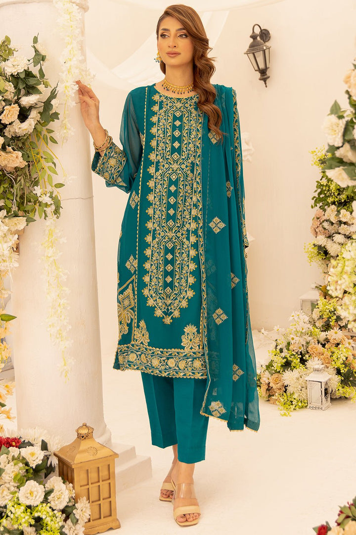 3 Pc Printed Chiffon Stitched Suit - Prime Point Store