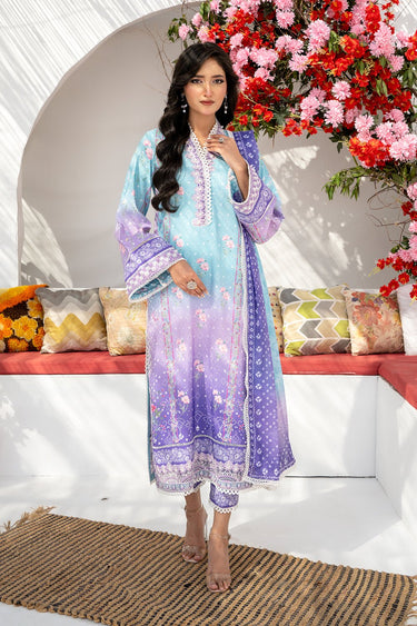 3 Pc Printed Embroidered Raw Silk Unstitched Suit - Prime Point Store
