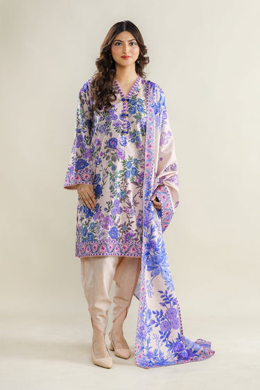 3 Pc Printed Khaddar Unstitched Suit - Prime Point Store