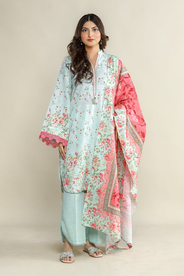 3 Pc Printed Khaddar Unstitched Suit - Prime Point Store