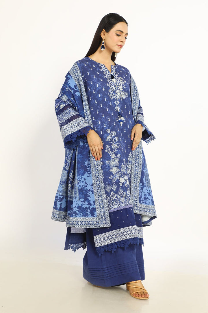 3 Pc Printed Khaddar Unstitched - Prime Point Store