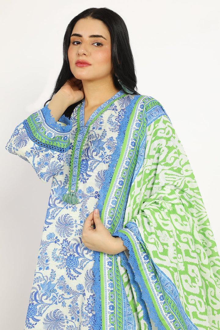 3 Pc Printed Khaddar Unstitched - Prime Point Store