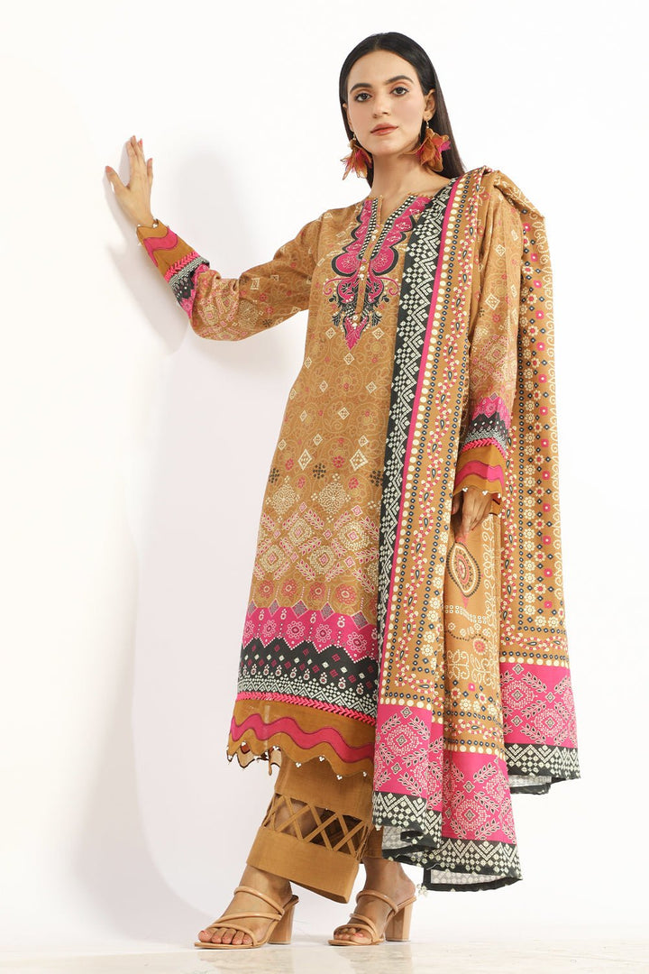 3 Pc Printed Khaddar Unstitched - Prime Point Store