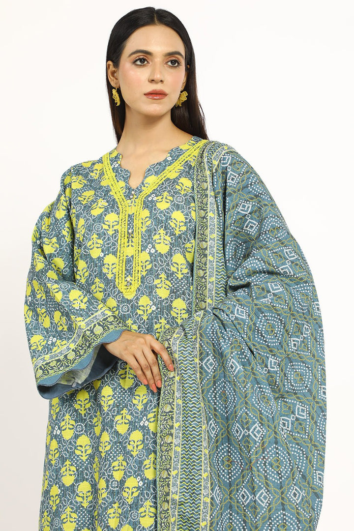 3 Pc Printed Khaddar Unstitched - Prime Point Store