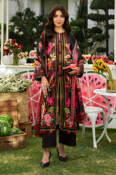 3 Pc Printed Lawn Unstitched Suit - Prime Point Store