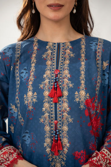 3 Pc Printed Lawn Unstitched Suit - Prime Point Store