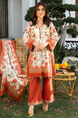 3 Pc Printed Lawn Unstitched Suit - Prime Point Store