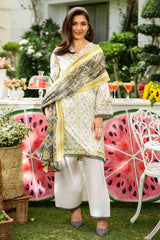 3 Pc Printed Lawn Unstitched Suit - Prime Point Store