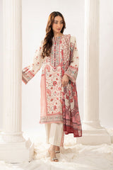 3 Pc Printed Lawn Unstitched Suit - Prime Point Store