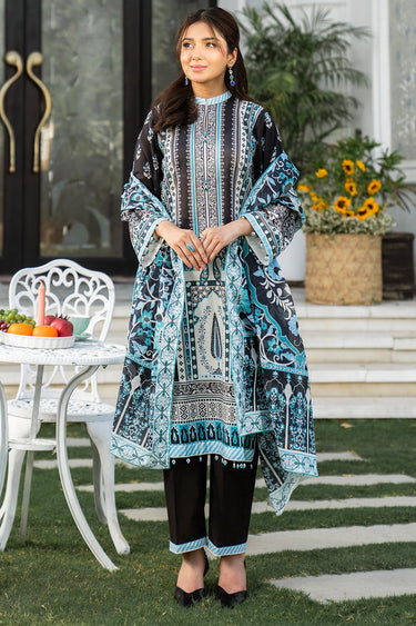 3 Pc Printed Lawn Unstitched Suit - Prime Point Store