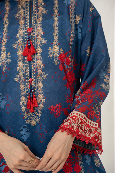 3 Pc Printed Lawn Unstitched Suit - Prime Point Store