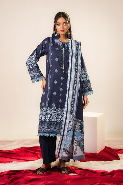 3 Pc Printed Lawn Unstitched Suit - Prime Point Store