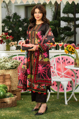 3 Pc Printed Lawn Unstitched Suit - Prime Point Store