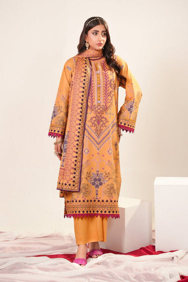 3 Pc Printed Lawn Unstitched Suit - Prime Point Store