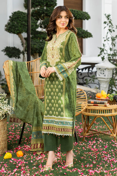 3 Pc Printed Lawn Unstitched Suit - Prime Point Store