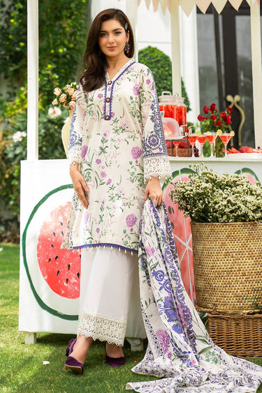 3 Pc Printed Lawn Unstitched Suit - Prime Point Store