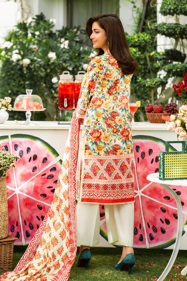 3 Pc Printed Lawn Unstitched Suit - Prime Point Store