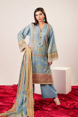 3 Pc Printed Lawn Unstitched Suit - Prime Point Store