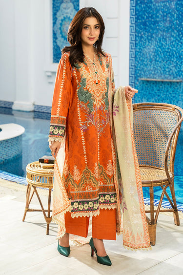 3 Pc Printed Lawn Unstitched Suit - Prime Point Store