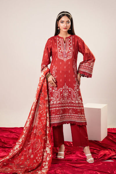 3 Pc Printed Lawn Unstitched Suit - Prime Point Store