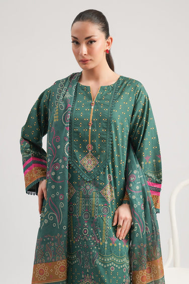 3 Pc Printed Lawn Unstitched - Prime Point Store