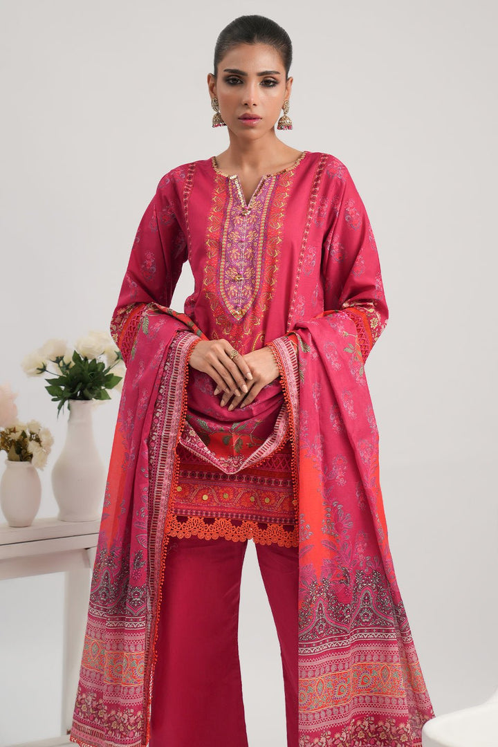 3 Pc Printed Lawn Unstitched - Prime Point Store