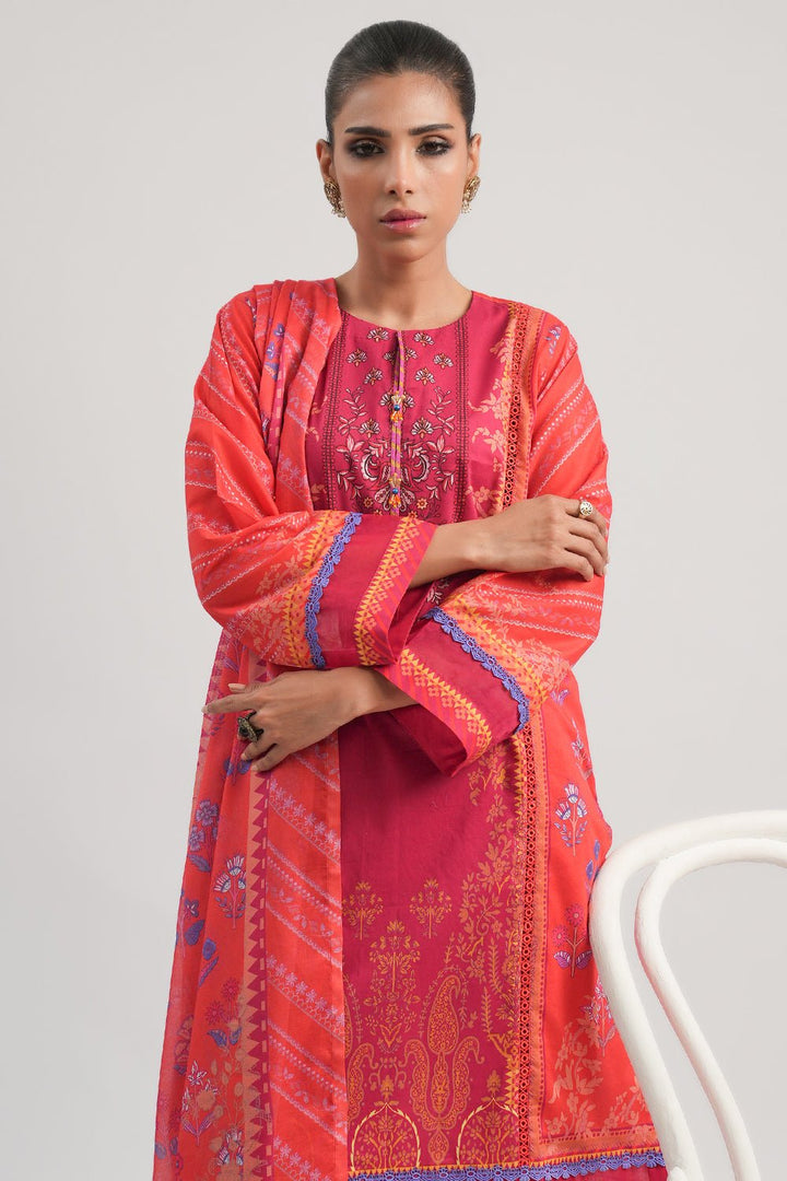 3 Pc Printed Lawn Unstitched - Prime Point Store