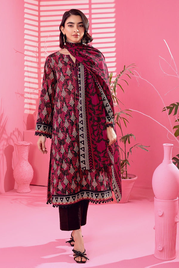 3 Pc Printed Lawn Unstitched - Prime Point Store