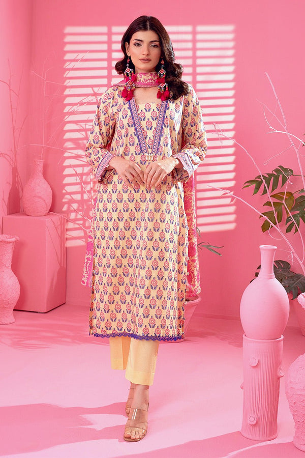 3 Pc Printed Lawn Unstitched - Prime Point Store