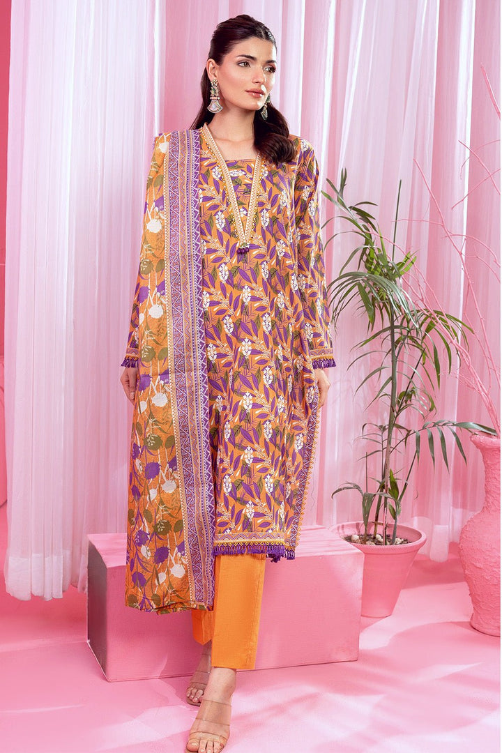 3 Pc Printed Lawn Unstitched - Prime Point Store