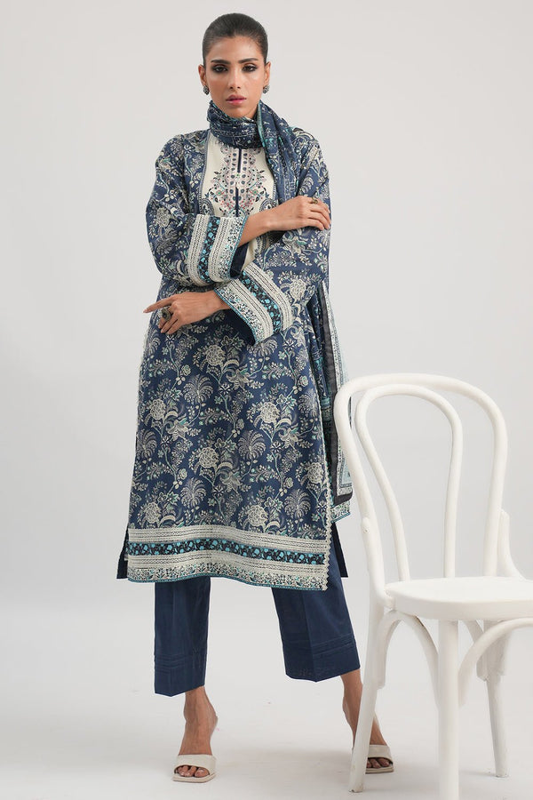 3 Pc Printed Lawn Unstitched - Prime Point Store