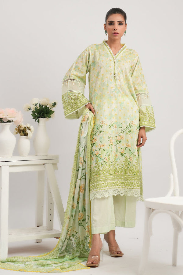 3 Pc Printed Lawn Unstitched - Prime Point Store