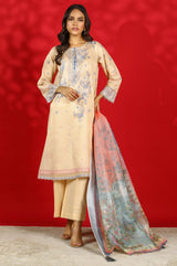 3 Pc Printed Lawn Unstitched - Prime Point Store