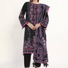 3 Pc Printed Slub khaddar Stitched Suit - Prime Point Store