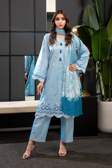 3 Piece - Embroidered Lawn Suit - Prime Point Store