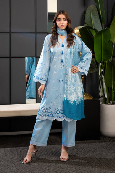 3 Piece - Embroidered Lawn Suit - Prime Point Store