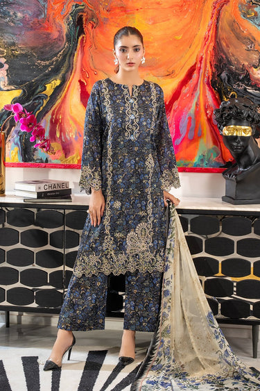 3 Piece - Embroidered Lawn Suit - Prime Point Store