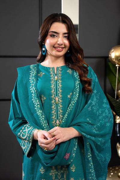 3 Piece - Embroidered Lawn Suit - Prime Point Store