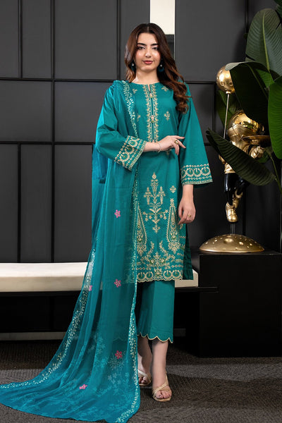 3 Piece - Embroidered Lawn Suit - Prime Point Store