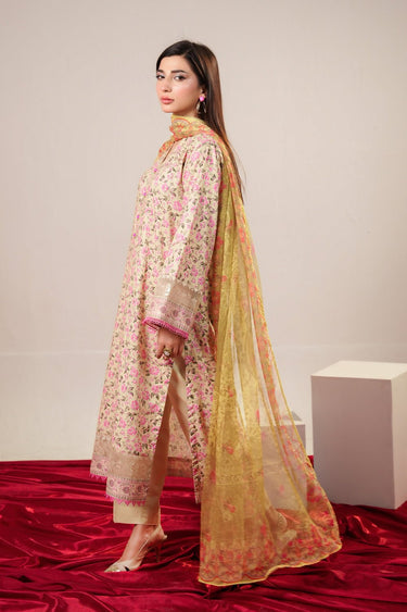 3 Piece - Embroidered Lawn Suit - Prime Point Store