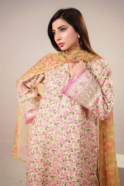 3 Piece - Embroidered Lawn Suit - Prime Point Store