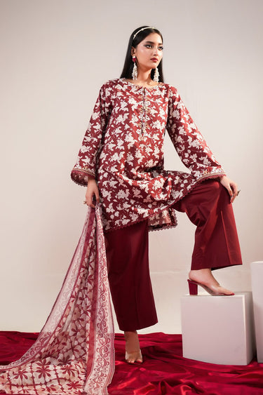 3 Piece - Embroidered Lawn Suit - Prime Point Store