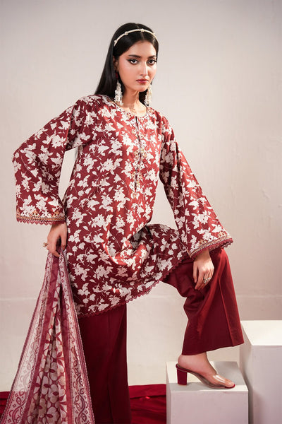 3 Piece - Embroidered Lawn Suit - Prime Point Store