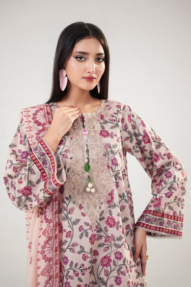 3 Piece - Embroidered Lawn Suit - Prime Point Store