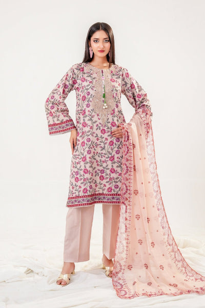 3 Piece - Embroidered Lawn Suit - Prime Point Store