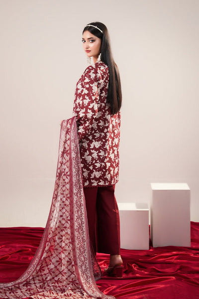 3 Piece - Embroidered Lawn Suit - Prime Point Store