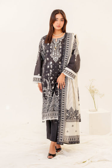 3 Piece - Embroidered Lawn Suit - Prime Point Store