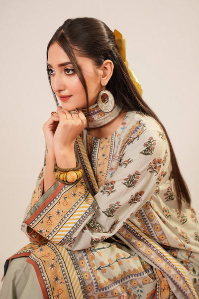 3 Piece - Printed Lawn Suit - Prime Point Store