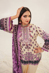 3 Piece - Printed Lawn Suit - Prime Point Store